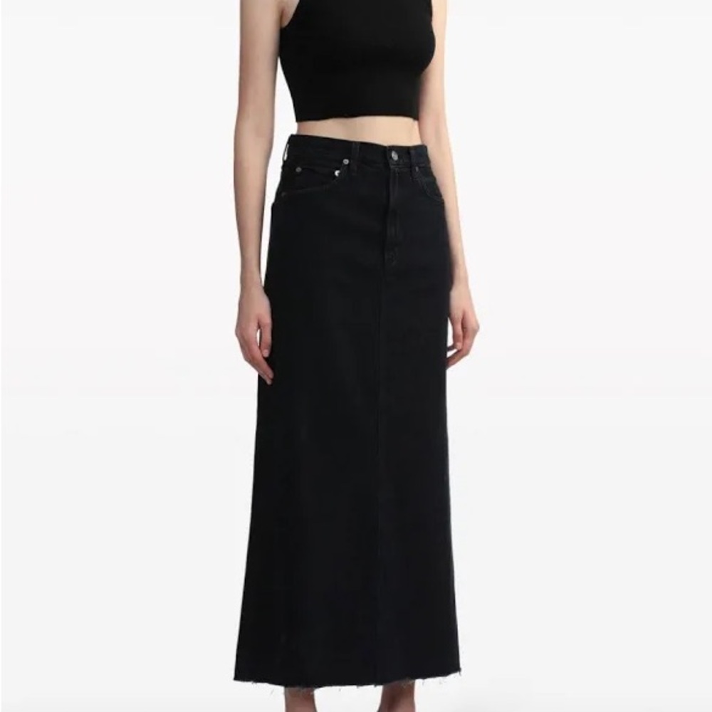 AGOLDE Hilla Denim Maxi Skirt Denim Maxi Skirt